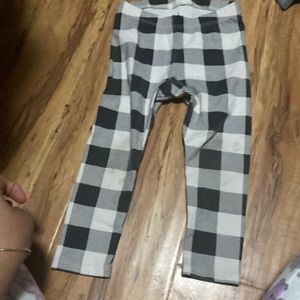 Checker pants little girl pants never used